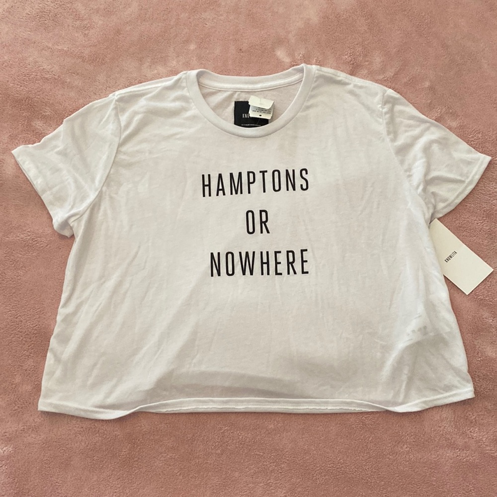 “Hamptons or Nowhere” Crop Top T-Shirt